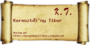 Keresztény Tibor névjegykártya