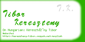 tibor kereszteny business card